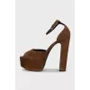 Jodie brown suede sandals