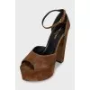 Jodie brown suede sandals