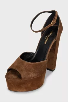 Jodie brown suede sandals