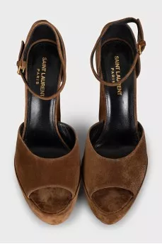 Jodie brown suede sandals