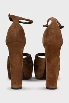 Jodie brown suede sandals