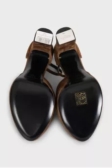 Jodie brown suede sandals
