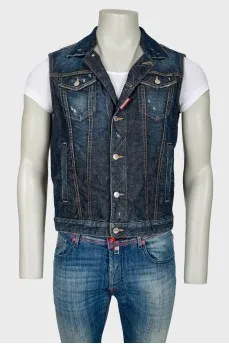 Men's jeans vest