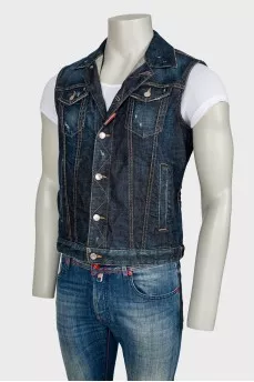 Men's jeans vest