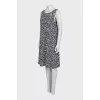 Fitted dress in animal print with tag
