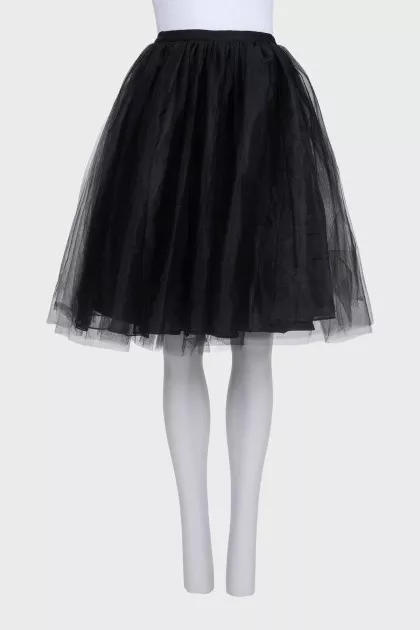 A fluffy black tulle skirt