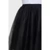 A fluffy black tulle skirt