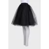 A fluffy black tulle skirt