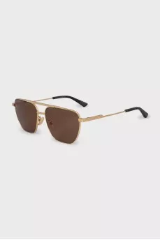 Сонцезахисні окуляри Aviator золотистого кольору