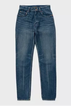 Сині джинси skinny fit на високій посадці