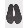 Beach flip-flops with tag