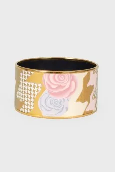 Metal enamel bracelet