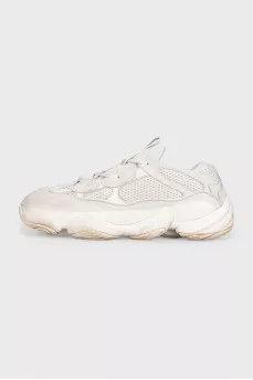 Мужские белые кроссовки Yeezy 500