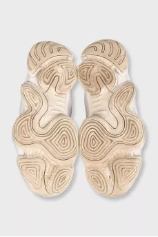 Мужские белые кроссовки Yeezy 500