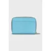 Blue leather wallet