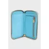 Blue leather wallet
