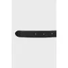 Leather belt with letter-shaped buckle