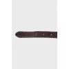 Leather belt with letter-shaped buckle