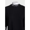 Чорна футболка oversize з лого