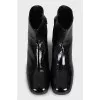 Ботильйони на підборах чорного кольору зі шкіри