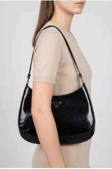 Black leather Cleo bag