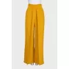 Yellow high-waisted palazzo pants