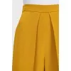Yellow high-waisted palazzo pants