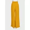 Yellow high-waisted palazzo pants