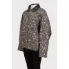 Коричнева куртка oversize із вовни