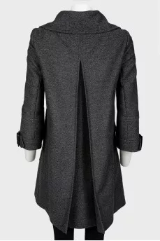 Wool coat in graphite