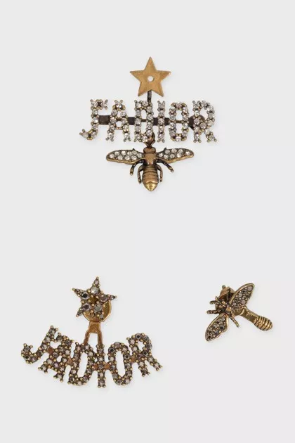 A set of earrings and a brooch