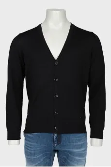 Men's black cardigan