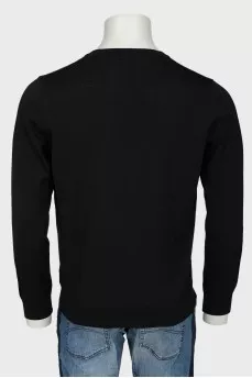 Men's black cardigan