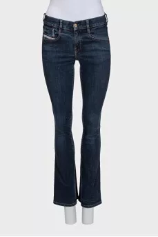 Синие джинсы boot cut fit на низкой посадке