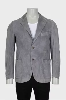 Men's gray suede jacket