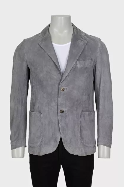 Men's gray suede jacket
