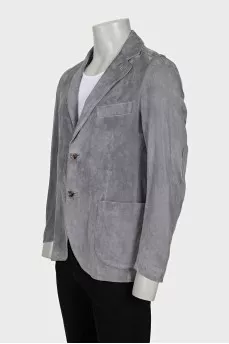 Men's gray suede jacket