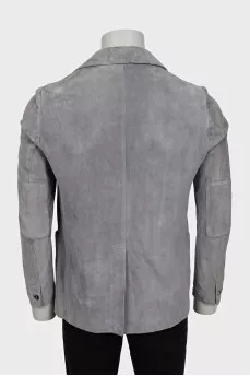 Men's gray suede jacket