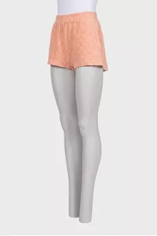 Pink elasticated shorts with pockets