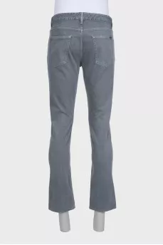 Мужские джинсы прямого кроя серого цвета
