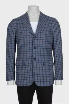 Men's blue cashmere jacket