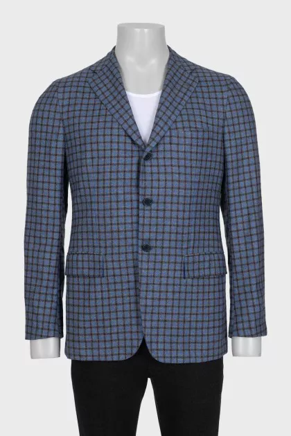 Men's blue cashmere jacket