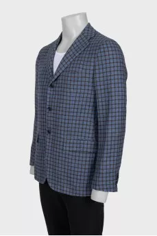 Men's blue cashmere jacket