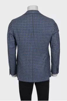 Men's blue cashmere jacket