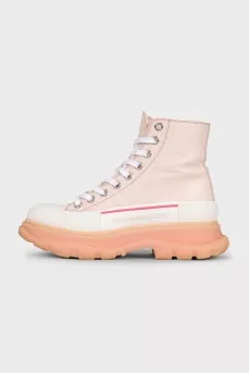 Розовые кожаные ботинки Tread Slick