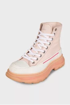 Розовые кожаные ботинки Tread Slick