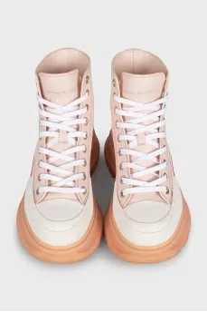 Розовые кожаные ботинки Tread Slick
