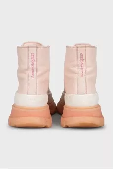 Розовые кожаные ботинки Tread Slick