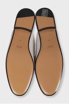 Princetown grey leather mules