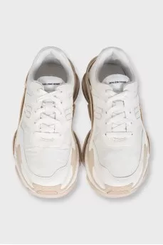 White Triple S Combo Sneakers